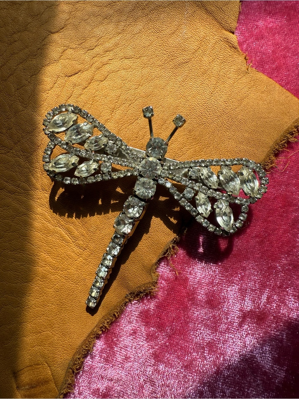 Vintage Dragonfly Dangling Pin Brooch